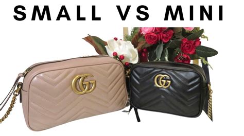 gucci marmont small vs mini